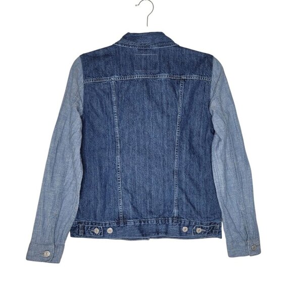 Levis Blue Jean Jacket Small Cotton Linen Blend Country Western Chore Classic - Picture 2 of 11